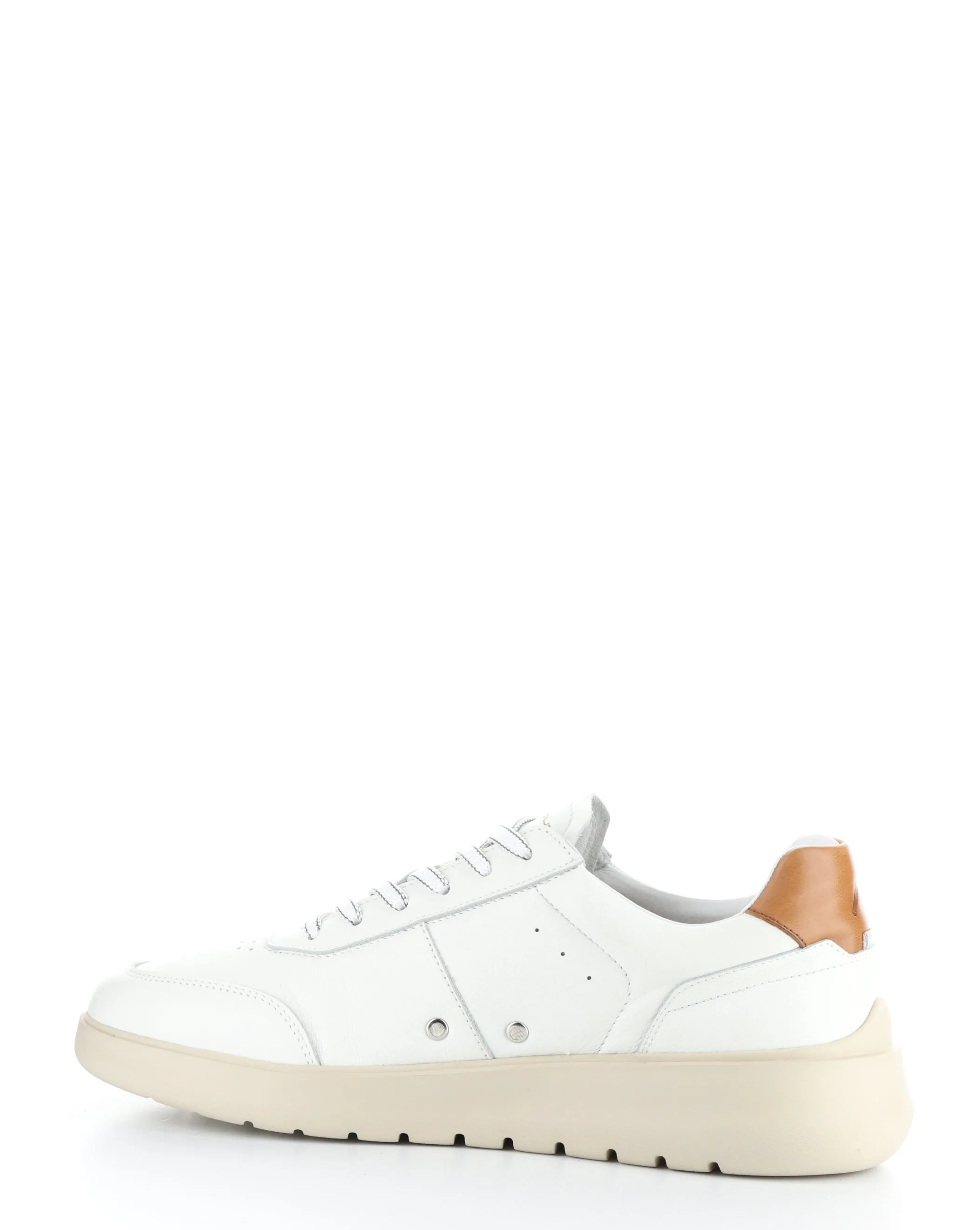 12863 WHITE/COGNAC Lace-up Shoes