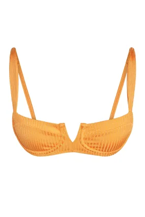 Clovelly Top - Clementine Wide Rib