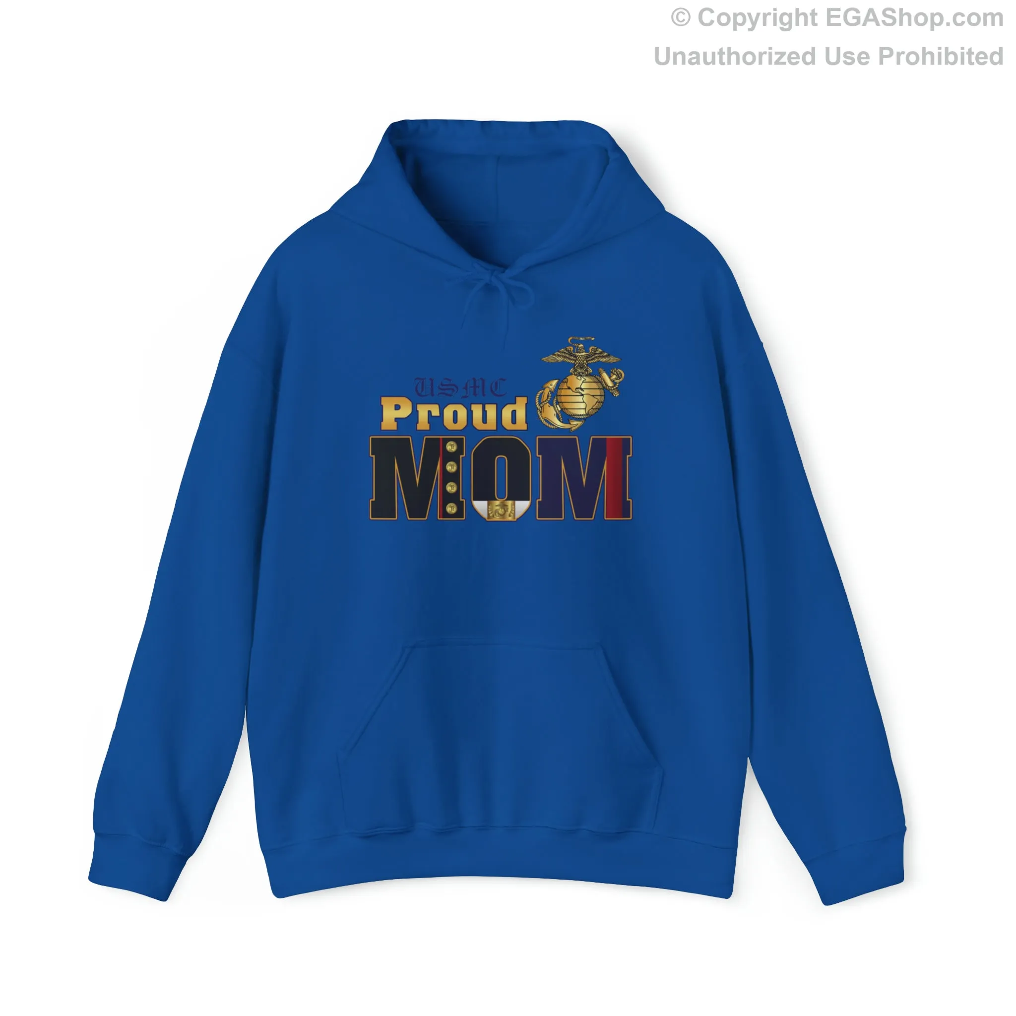 Hoodie: Dress Blue Proud Mom (Your Choice of Colors)