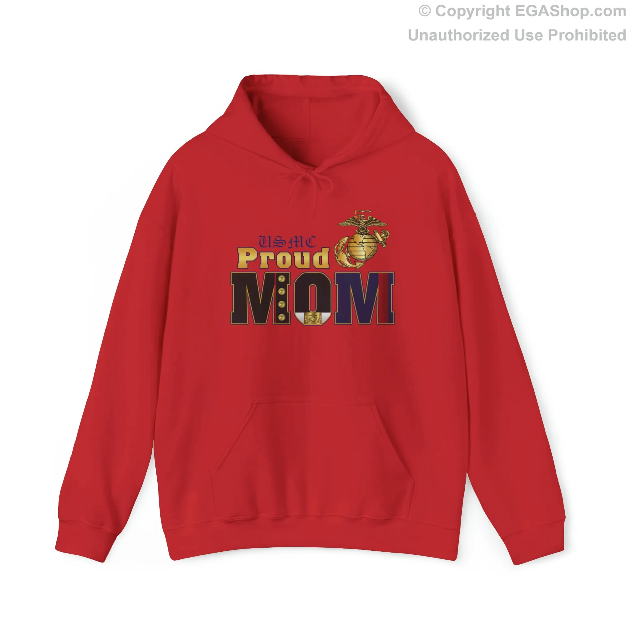 Hoodie: Dress Blue Proud Mom (Your Choice of Colors)