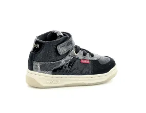 KICKERS KICKALIEN Noir Brillant Chaussures Hautes Sneakers