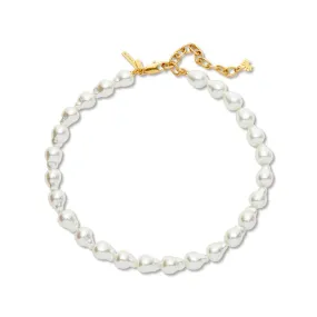 Lele Sadoughi Baroque Pearl Collar Necklace