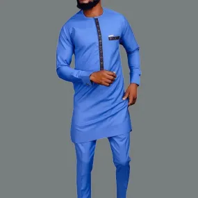 Light Blue African Clothing Set for Men