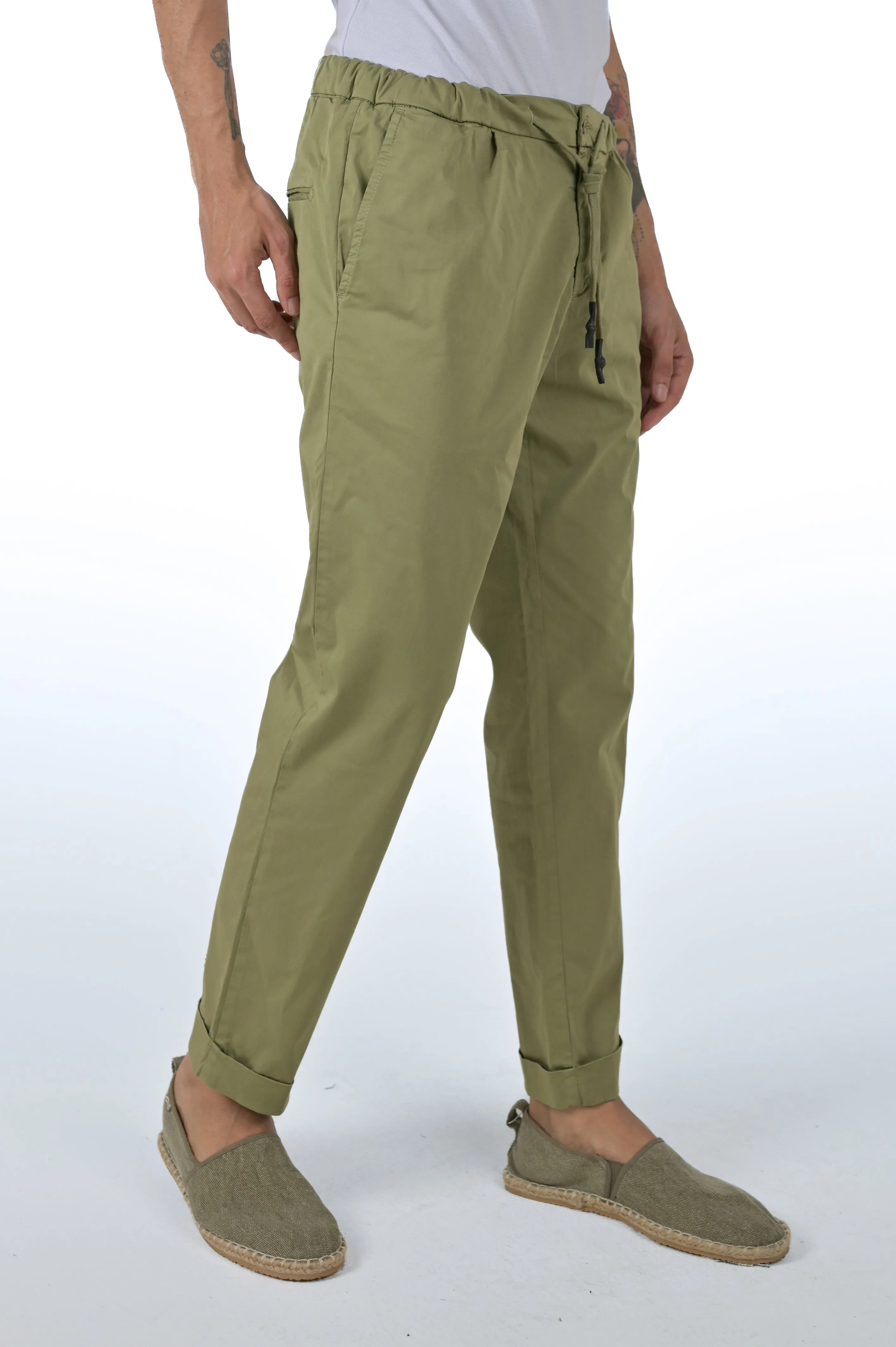 Pantaloni classici tapered Net Maribor Verde Salvia SS24