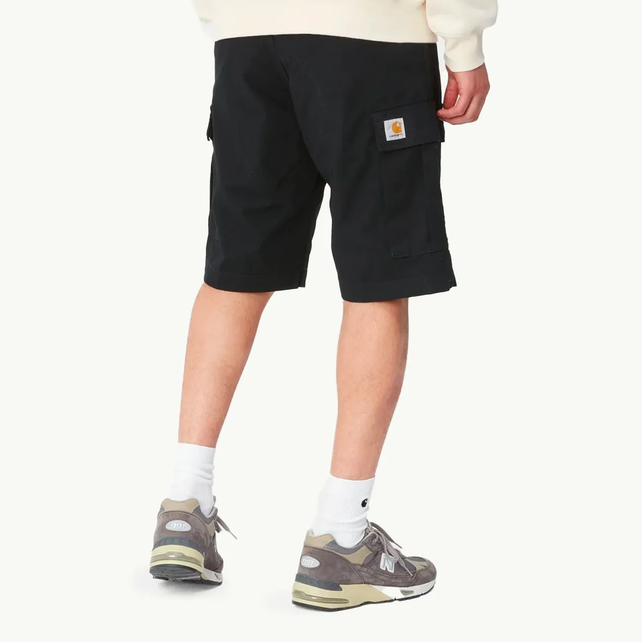 Regular Cargo Short - Black Rinsed