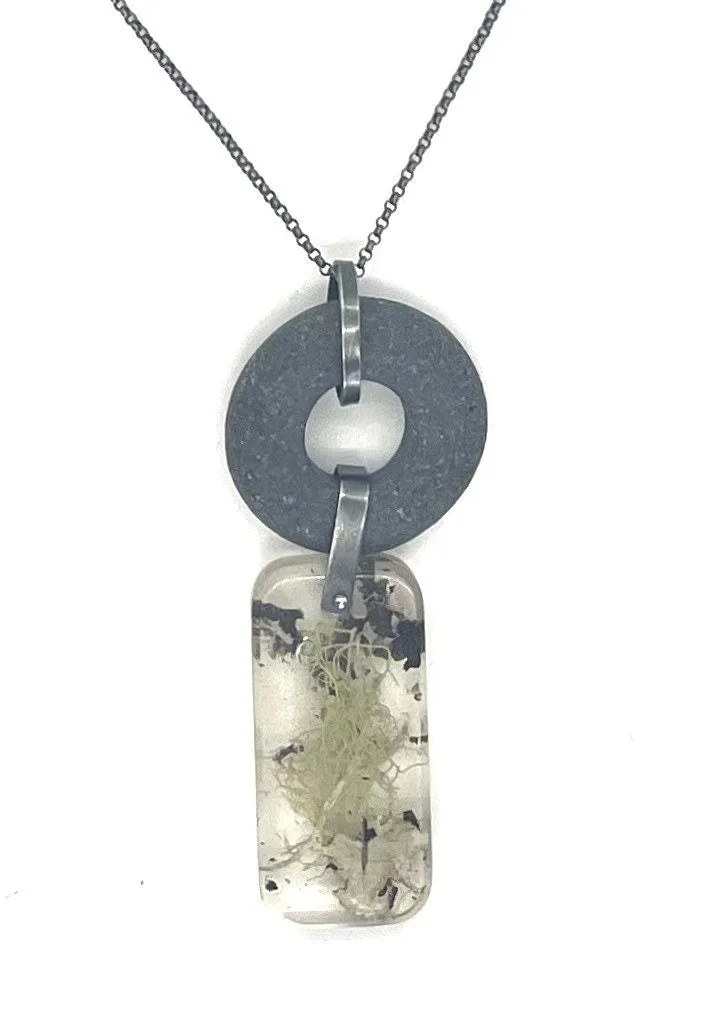 Rock and Lichen Necklace