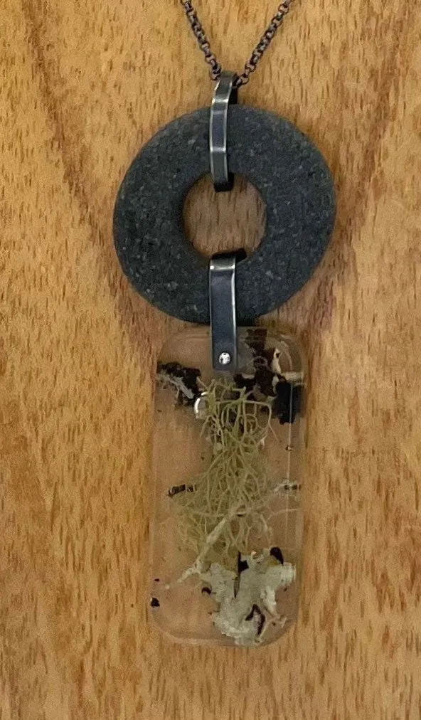 Rock and Lichen Necklace