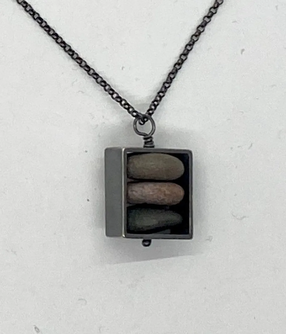 Small Box Rock Necklace