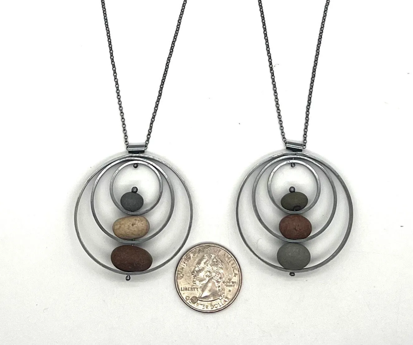 Triple Circle Rock Necklace