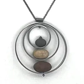 Triple Circle Rock Necklace